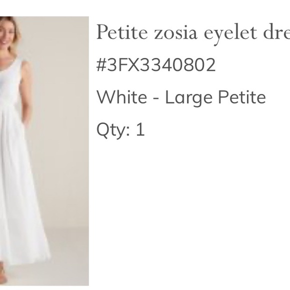 NWT SOFT SURROUNDING MIDI EYELET WHITE DRESS gorgeous - Picture 3 of 8